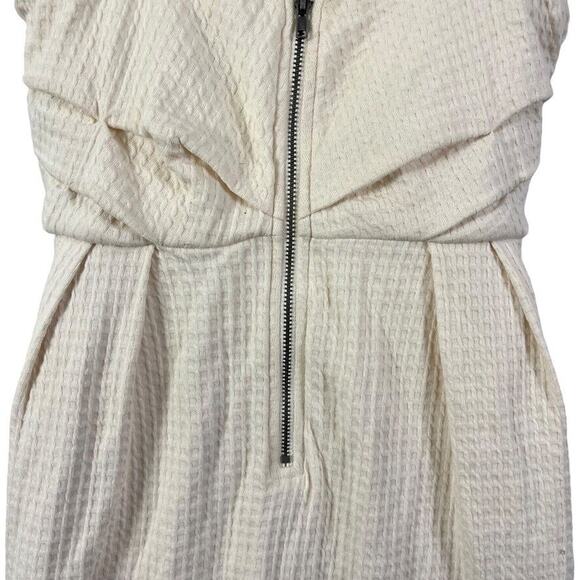 Deletta Anthropologie Womens Cream Textured Knit Sweetheart Neck Party Dress M - Picture 11 of 16